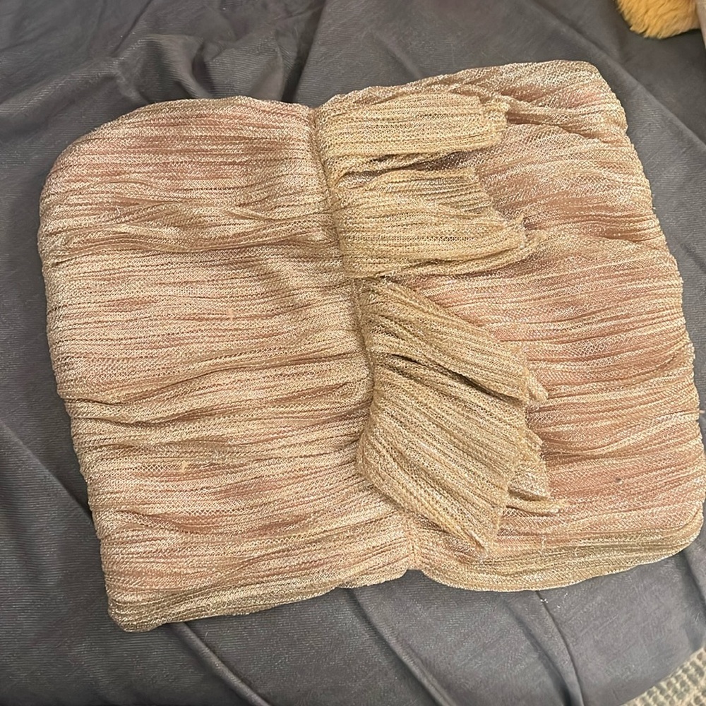 Anthropologie strappless sparkle tube top